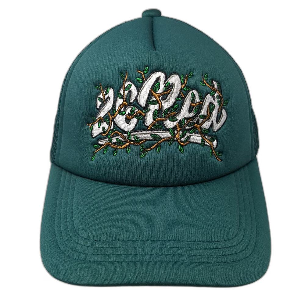 26 Red Trucker Hat Green One Size Foam Front Snapback Los Angeles Dice Patch